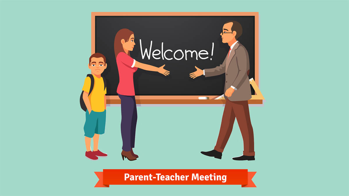 Teacher and parent meeting